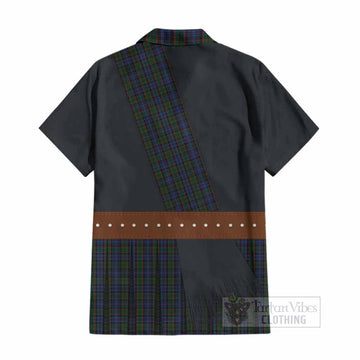 Fletcher Tartan Crest Cotton Hawaiian Shirt Kilt Costume Style