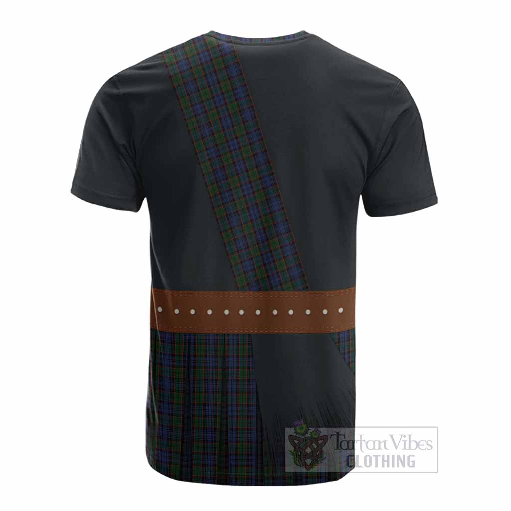 Fletcher Tartan Crest Cotton T-shirt Kilt Costume Style