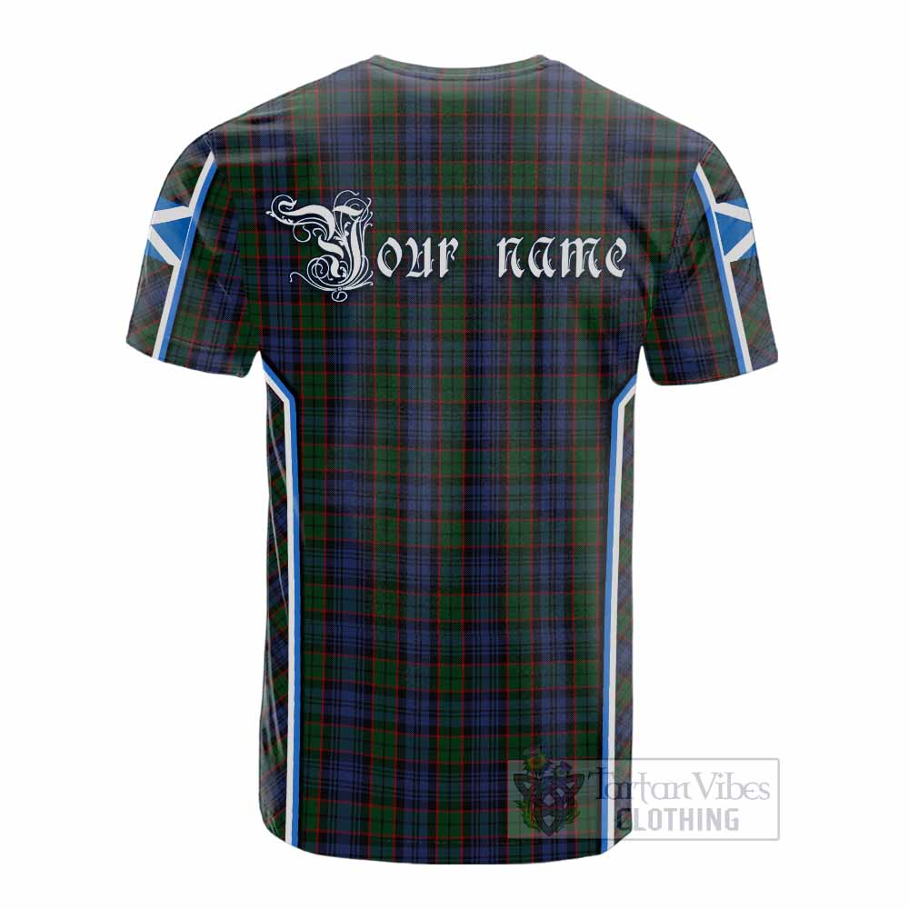 Fletcher Tartan Crest Cotton T-shirt Scotland Coat of Arm Flag Style - Tartan Vibes Clothing