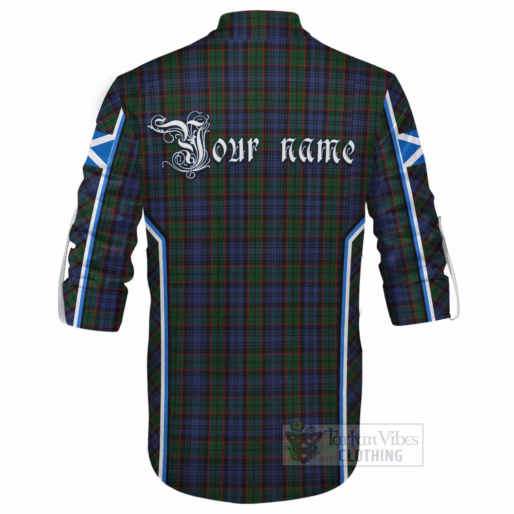 Fletcher Tartan Crest Ghillie Kilt Shirt Scotland Coat of Arm Flag Style - Tartan Vibes Clothing