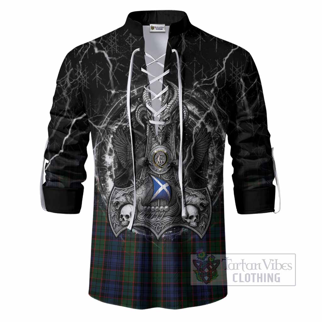 Fletcher Tartan Crest Ghillie Shirt Celtic Odin's Raven Legacy