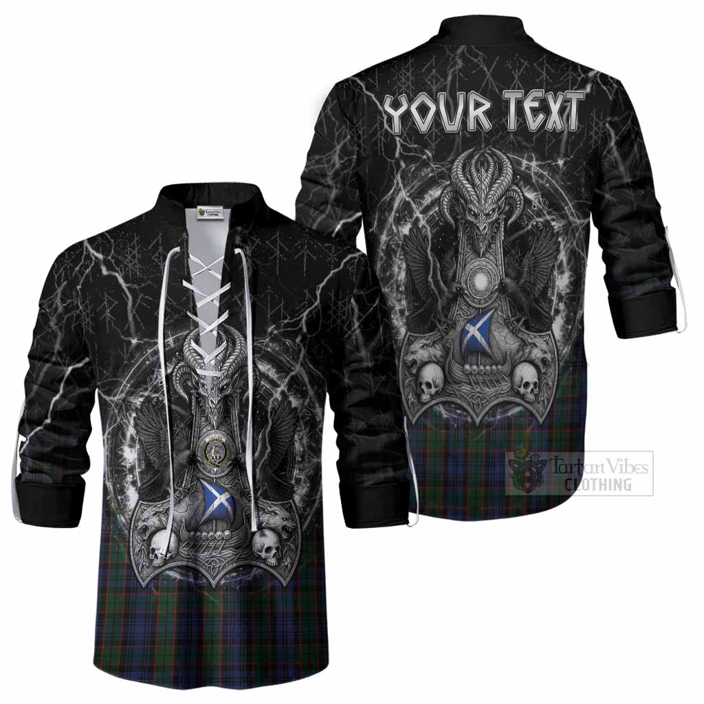 Fletcher Tartan Crest Ghillie Shirt Celtic Odin's Raven Legacy