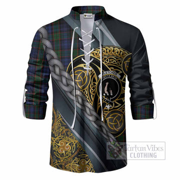 Fletcher Tartan Crest Ghillie Shirt Scottish Triskele Celtic