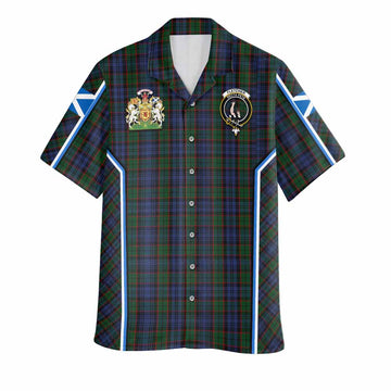Fletcher Tartan Crest Hawaiian Shirt Scotland Coat of Arm Flag Style