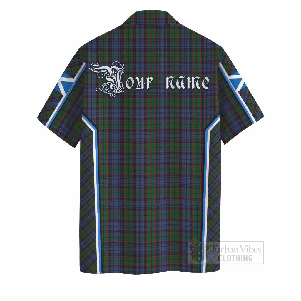 Fletcher Tartan Crest Hawaiian Shirt Scotland Coat of Arm Flag Style - Tartan Vibes Clothing