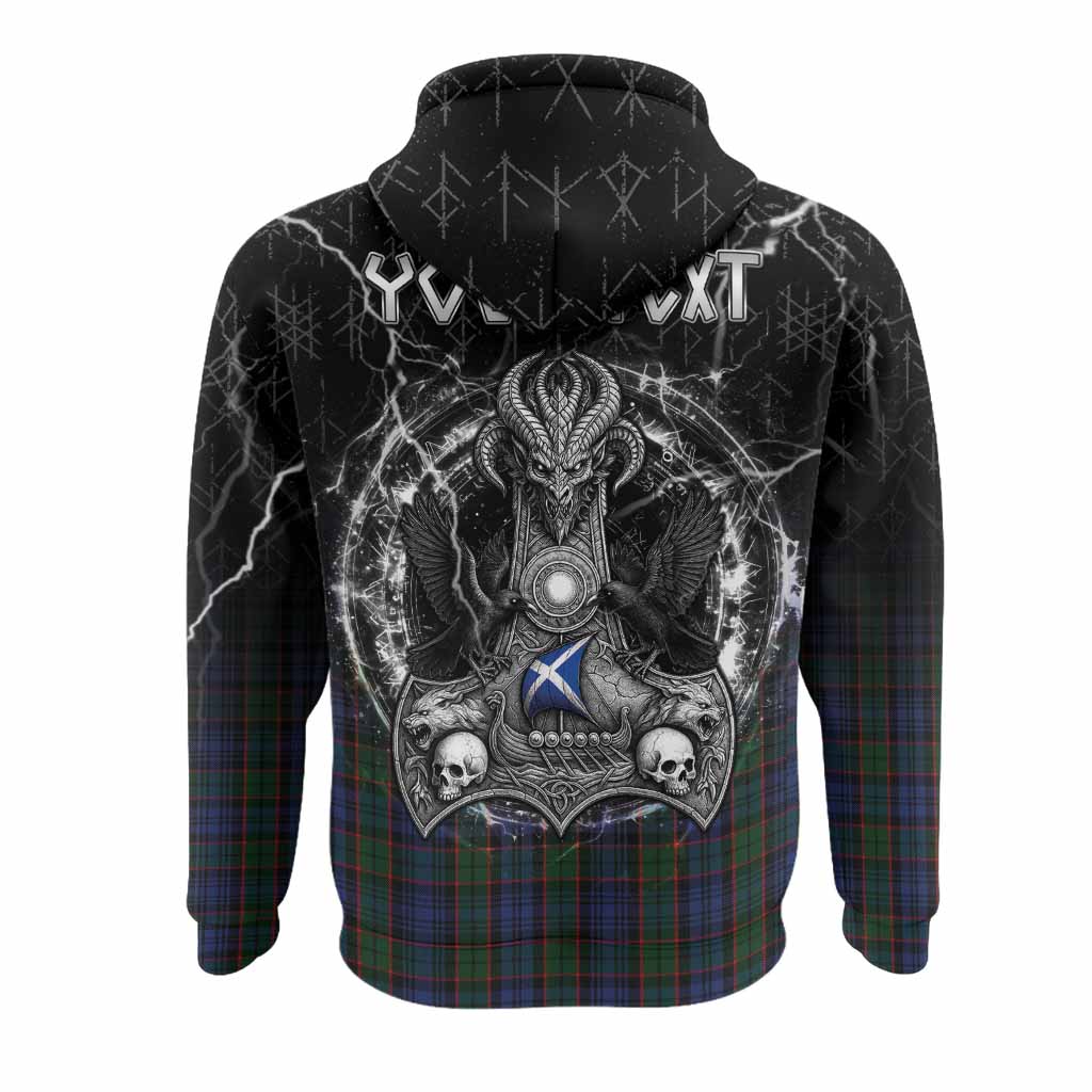 Fletcher Tartan Crest Hoodie Celtic Odin's Raven Legacy
