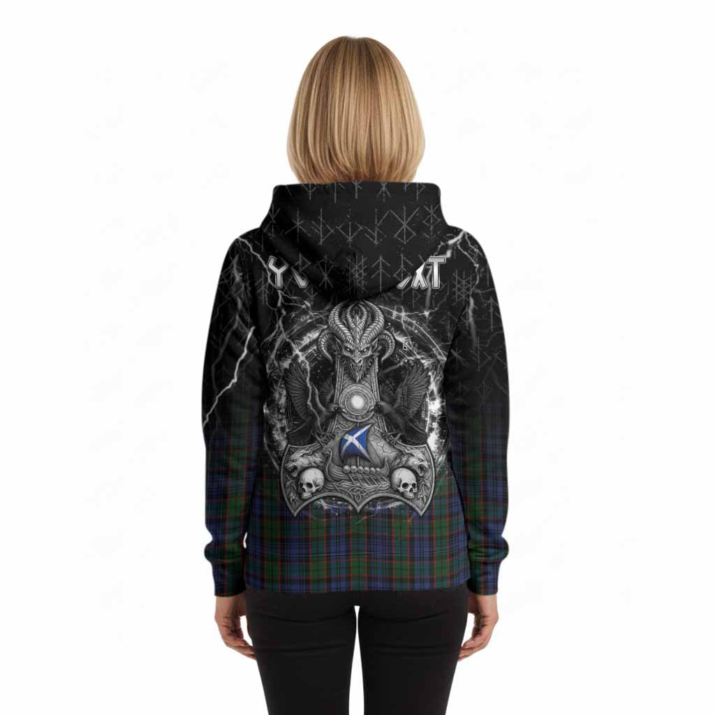 Fletcher Tartan Crest Hoodie Celtic Odin's Raven Legacy