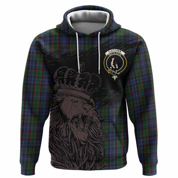 Fletcher Tartan Crest Hoodie Crowned Lion Heritage Style