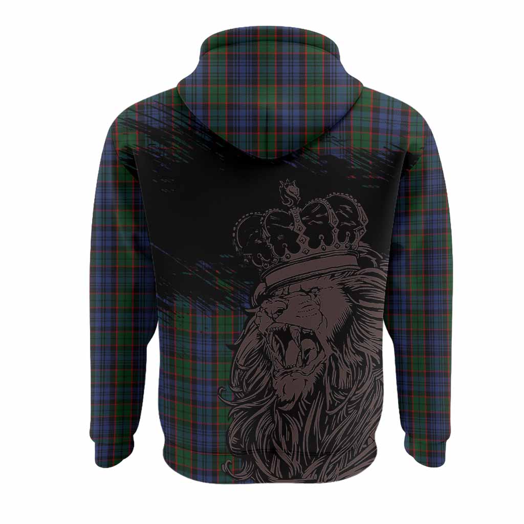 Fletcher Tartan Crest Hoodie Crowned Lion Heritage Style