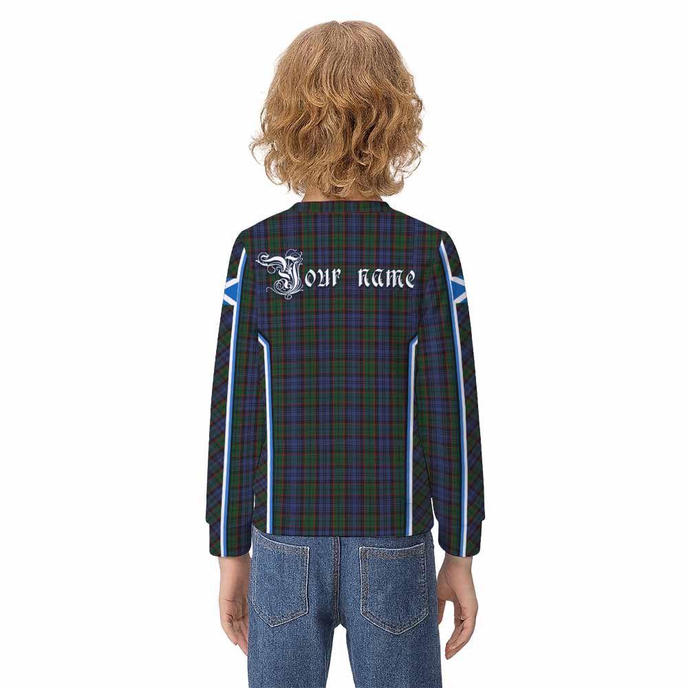 Fletcher Tartan Crest Kid Knitted Sweatshirt Scotland Coat of Arm Flag Style - Tartan Vibes Clothing