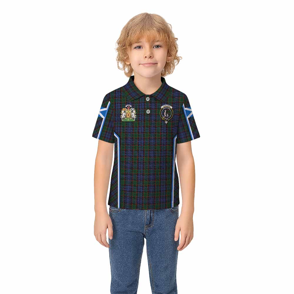 Fletcher Tartan Crest Kid Polo Shirt Scotland Coat of Arm Flag Style - Tartan Vibes Clothing