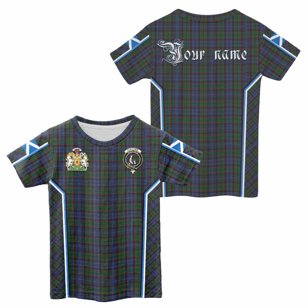 Fletcher Tartan Crest Kid T-shirt Scotland Coat of Arm Flag Style - Tartan Vibes Clothing