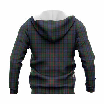Fletcher Tartan Crest Knitted Hoodie Ferocious Lion Style