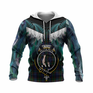 Fletcher Tartan Crest Knitted Hoodie New Zealand Maori Korowai Cloak