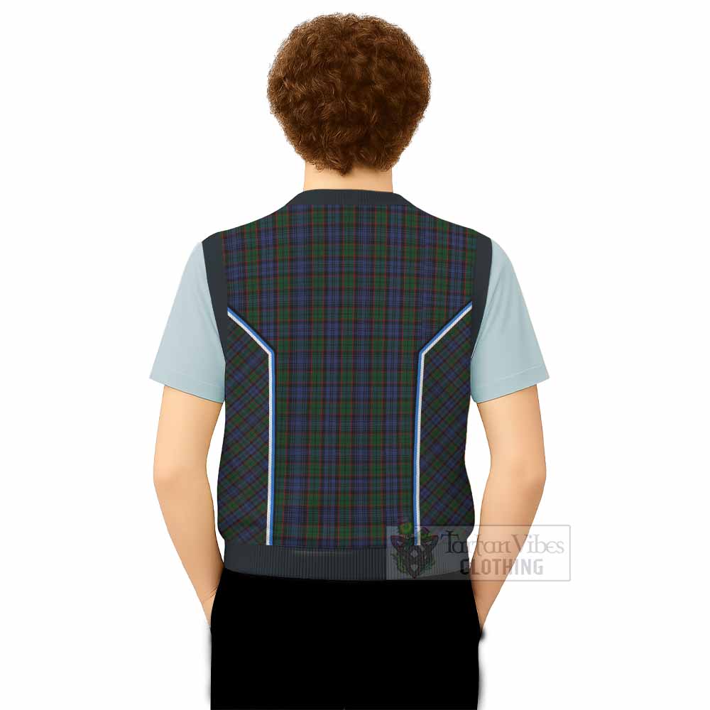Fletcher Tartan Crest Knitted V-Neck Vest Scotland Coat of Arm Flag Style - Tartan Vibes Clothing