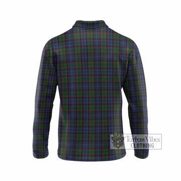 Fletcher Tartan Crest Long Sleeve Polo Shirt Ferocious Lion Style