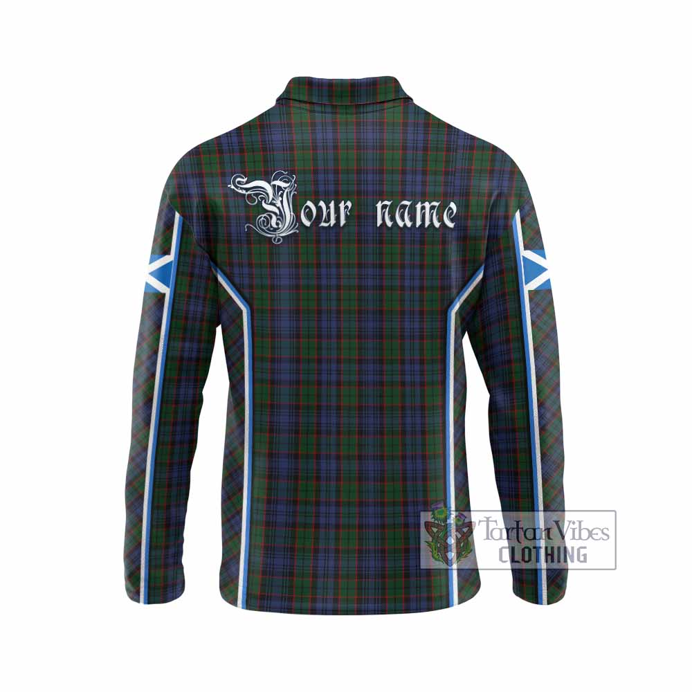 Fletcher Tartan Crest Long Sleeve Polo Shirt Scotland Coat of Arm Flag Style - Tartan Vibes Clothing