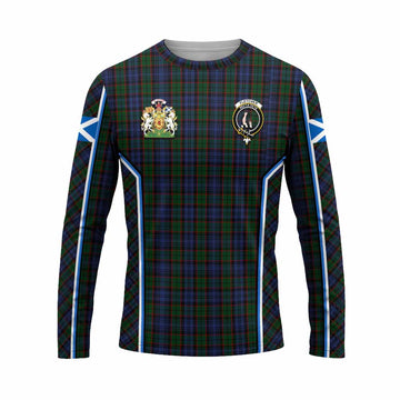 Fletcher Tartan Crest Long Sleeve T-Shirt Scotland Coat of Arm Flag Style - Tartan Vibes Clothing