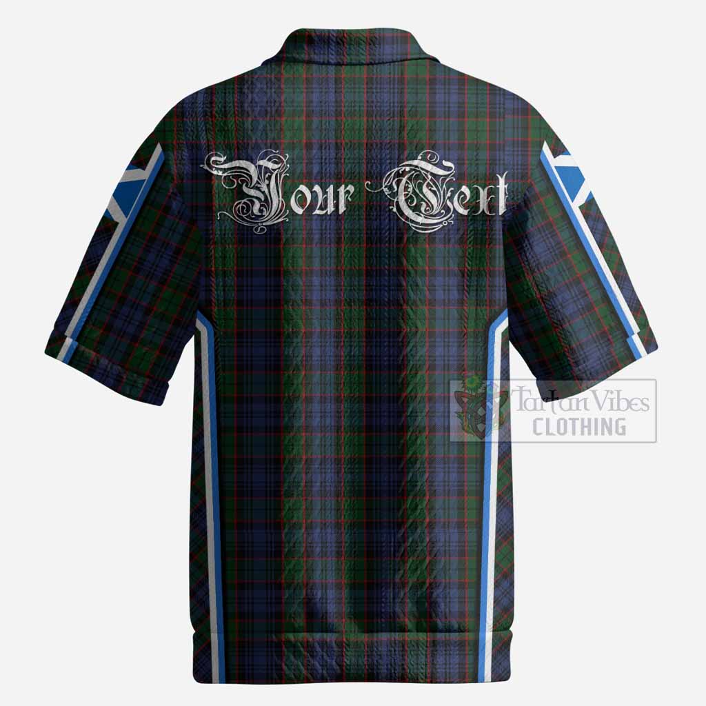 Fletcher Tartan Crest Men’s Polo Sweater Top Scotland Coat of Arm Flag Style
