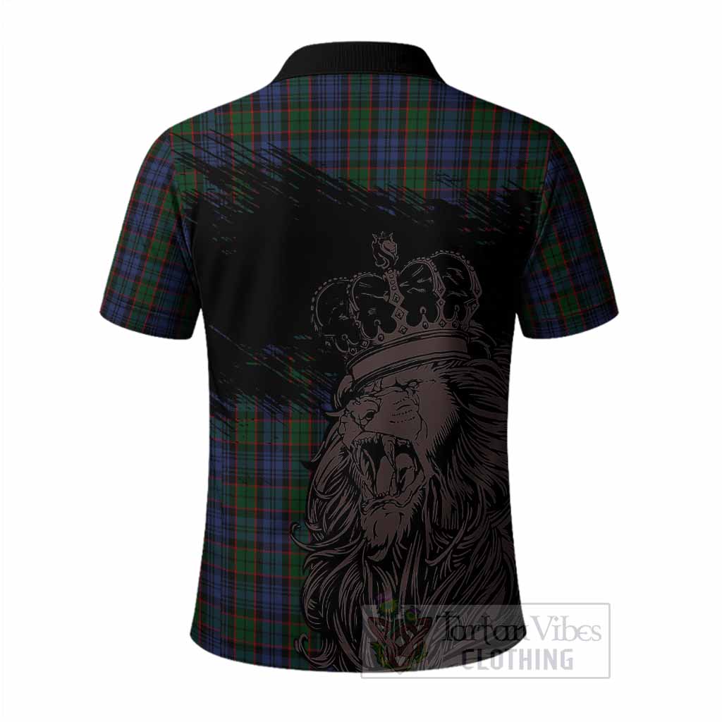 Fletcher Tartan Crest Polo Shirt Crowned Lion Heritage Style