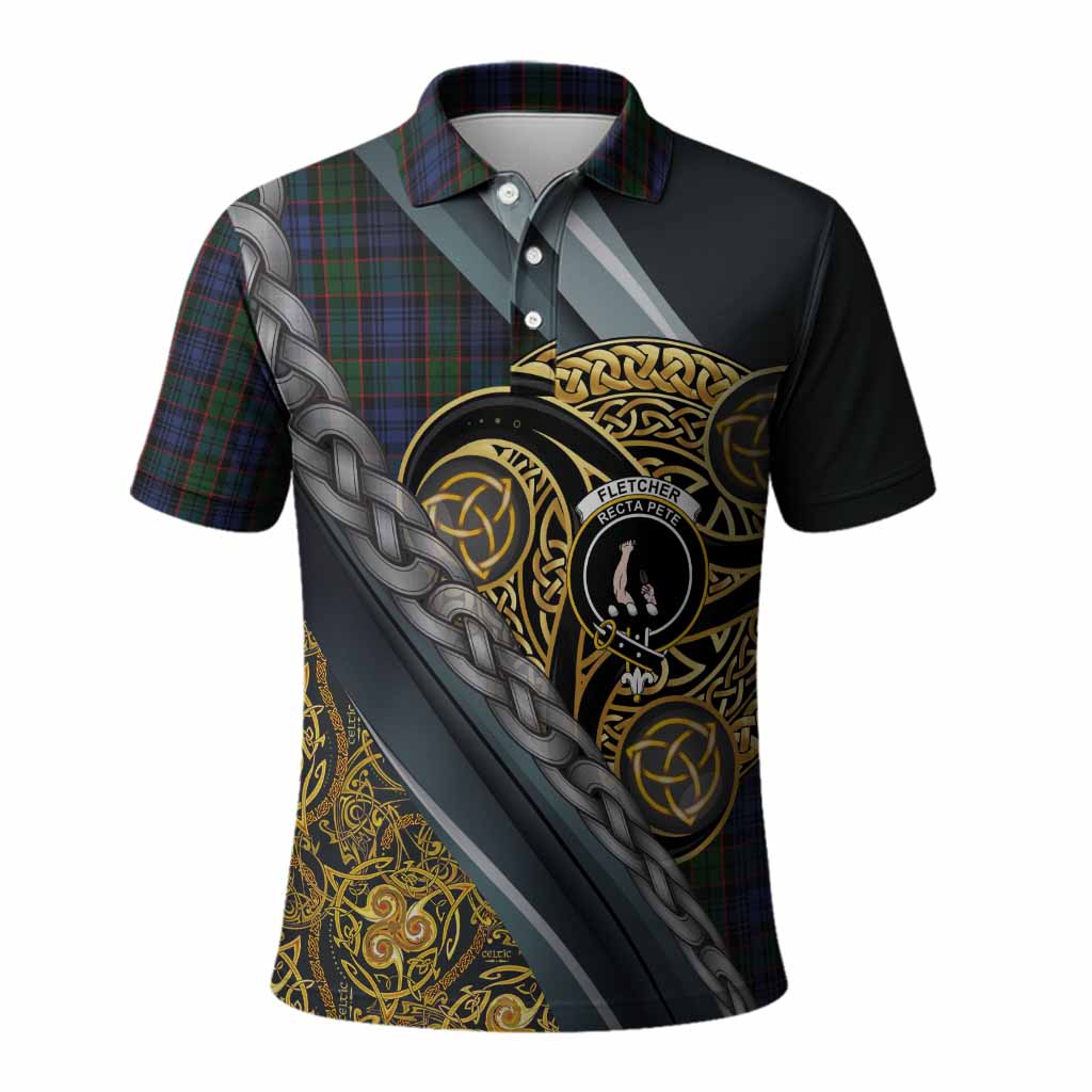 Fletcher Tartan Crest Polo Shirt Scottish Triskele Celtic