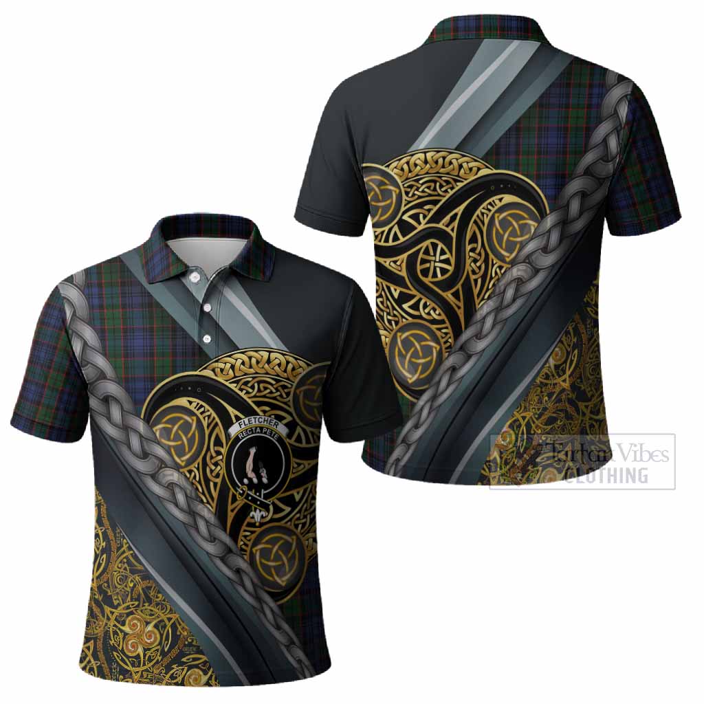 Fletcher Tartan Crest Polo Shirt Scottish Triskele Celtic