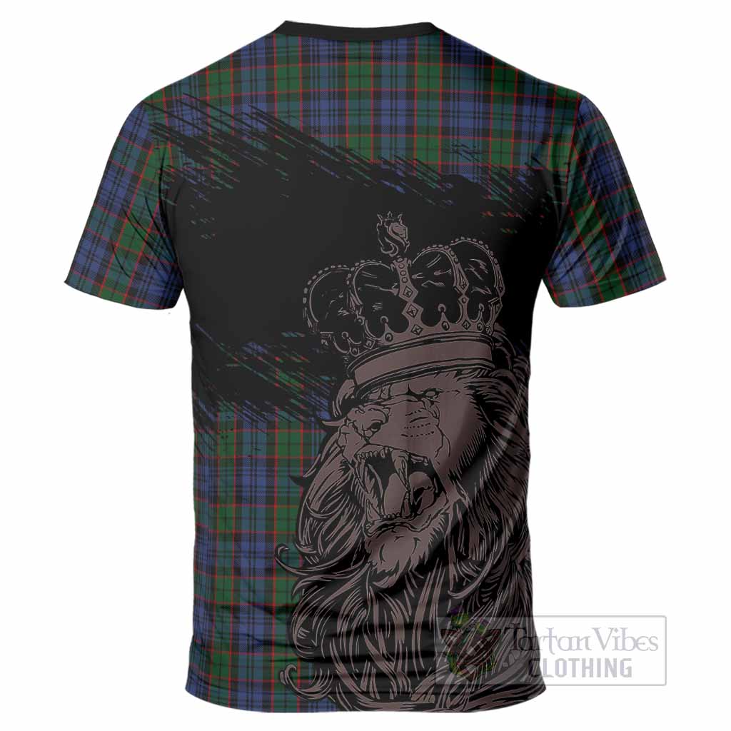 Fletcher Tartan Crest T-Shirt Crowned Lion Heritage Style