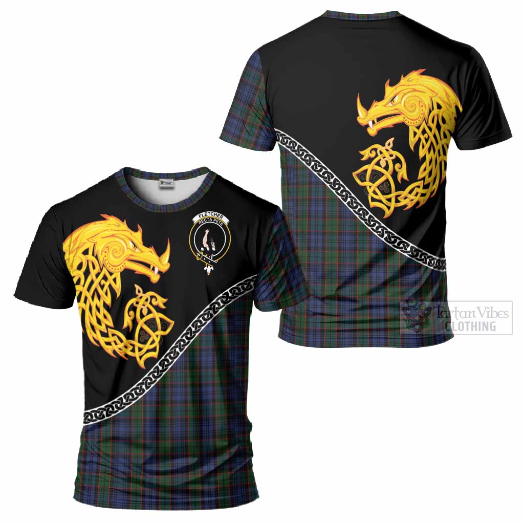 Fletcher Tartan Crest T-Shirt Legendary Dragon Knot Half Style