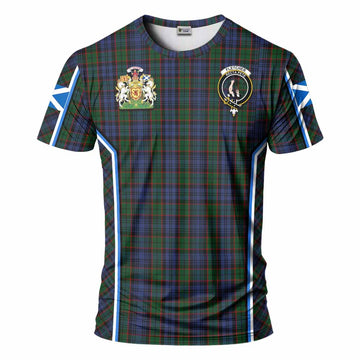 Fletcher Tartan Crest T-shirt Scotland Coat of Arm Flag Style