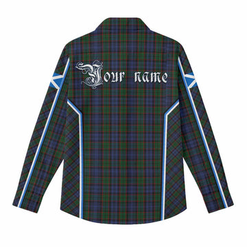 Fletcher Tartan Crest Women Casual Shirt Scotland Coat of Arm Flag Style