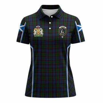 Fletcher Tartan Crest Women's Polo Shirt Scotland Coat of Arm Flag Style - Tartan Vibes Clothing