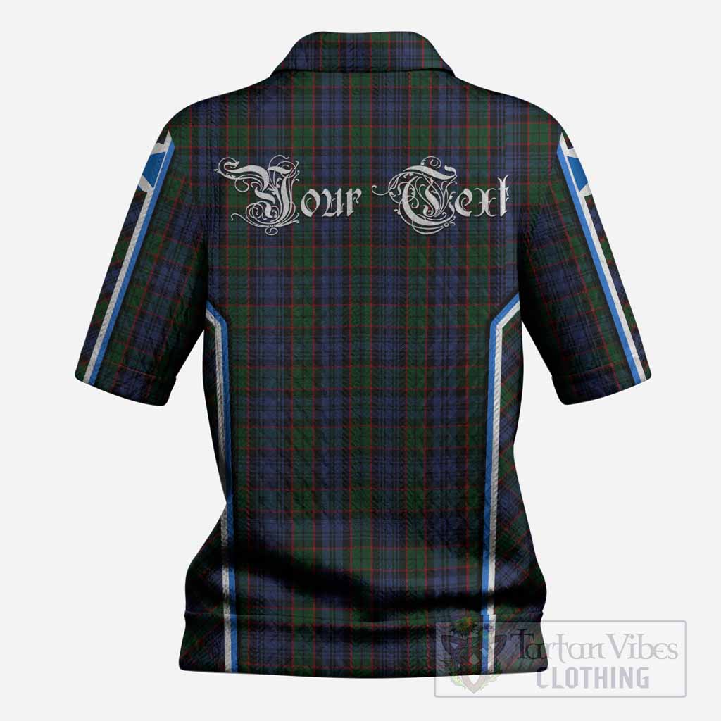 Fletcher Tartan Crest Women’s Polo Sweater Top Scotland Coat of Arm Flag Style