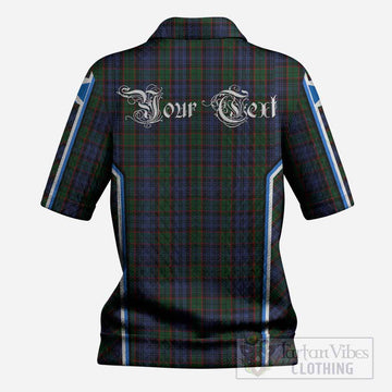 Fletcher Tartan Crest Women’s Polo Sweater Top Scotland Coat of Arm Flag Style