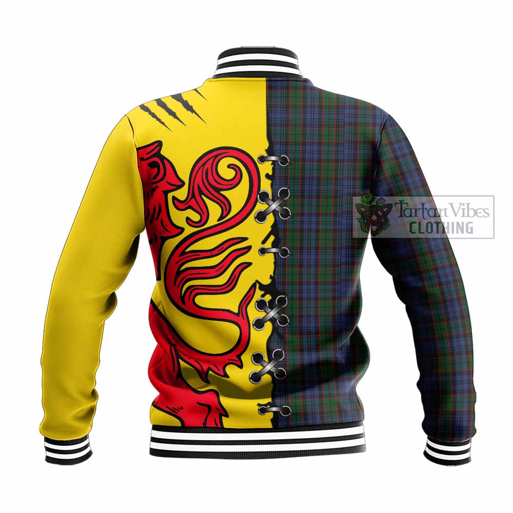 Fletcher Tartan Family Crest Baseball Jacket Lion Rampant Honor - Tartan Vibes Clothing