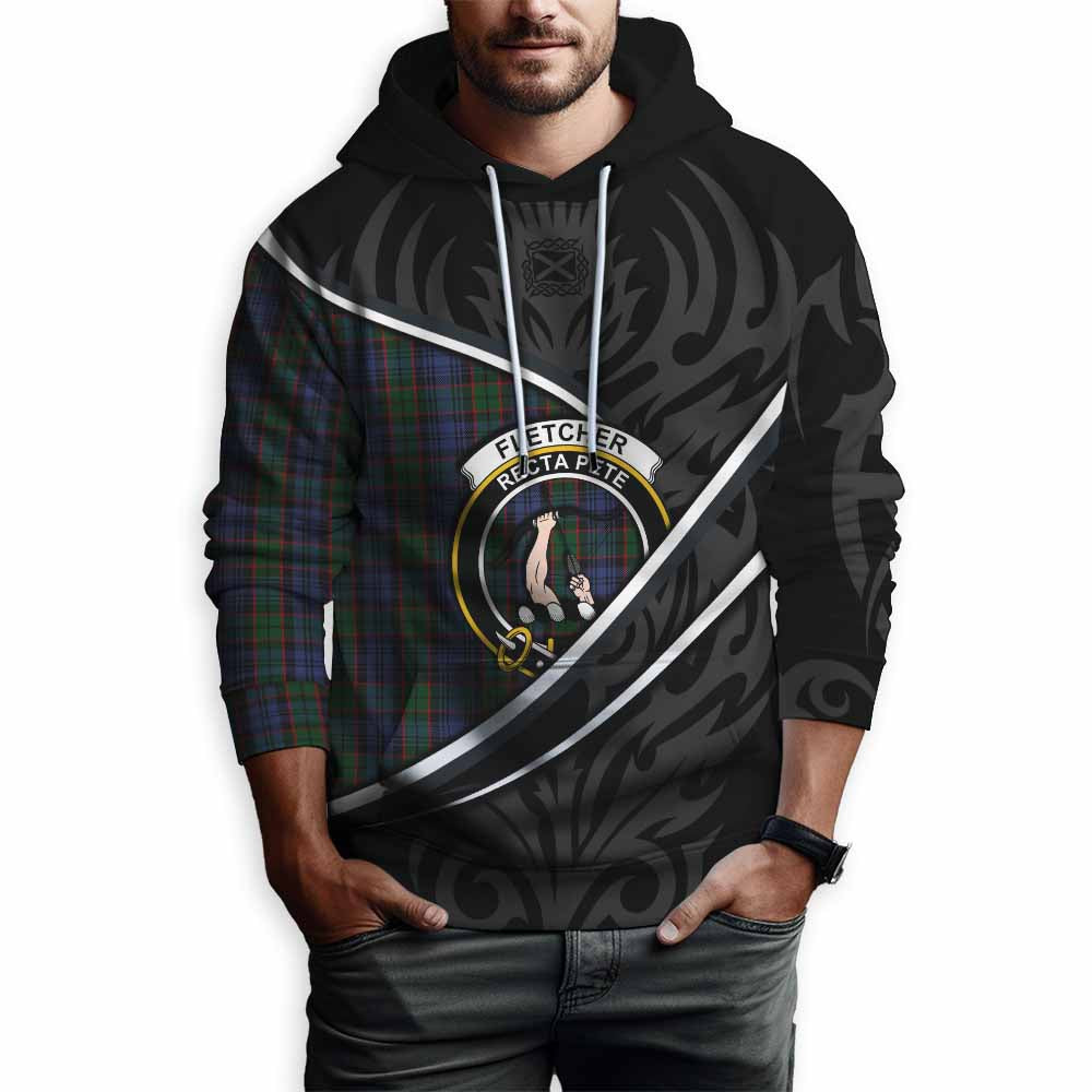 Fletcher Tartan Family Crest Hoodie Celtic Scottish Thistle Floral - Tartan Vibes Clothing