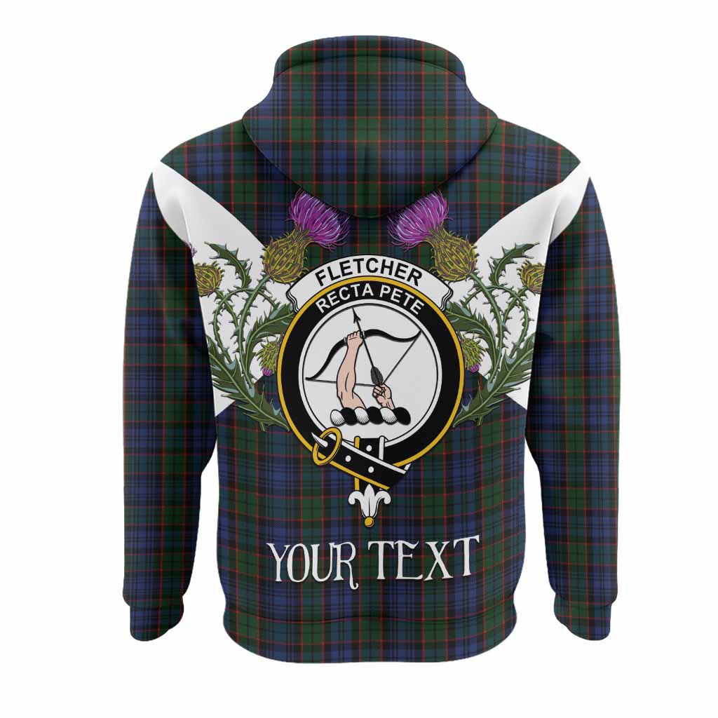 Fletcher Tartan Family Crest Hoodie Scottish Burns Night Thistle Floral