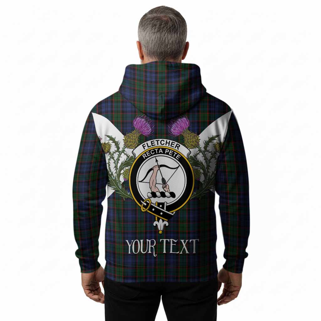 Fletcher Tartan Family Crest Hoodie Scottish Burns Night Thistle Floral