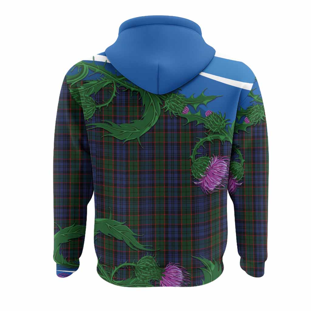 Fletcher Tartan Family Crest Hoodie Thistle in Minimalism