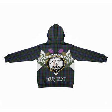 Fletcher Tartan Family Crest Kid Hoodie Scottish Burns Night Thistle Floral