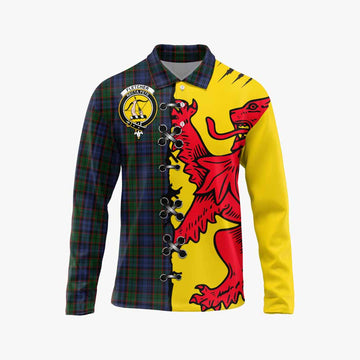 Fletcher Tartan Family Crest Long Sleeve Polo Shirt Lion Rampant Honor