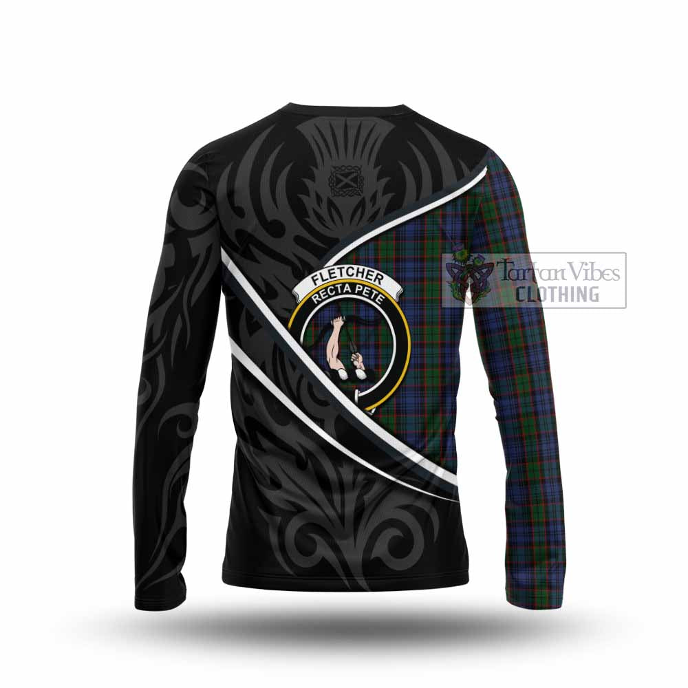 Fletcher Tartan Family Crest Long Sleeve T-Shirt Celtic Scottish Thistle Floral - Tartan Vibes Clothing