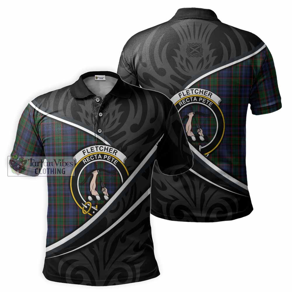 Fletcher Tartan Family Crest Polo Shirt Celtic Scottish Thistle Floral - Tartan Vibes Clothing