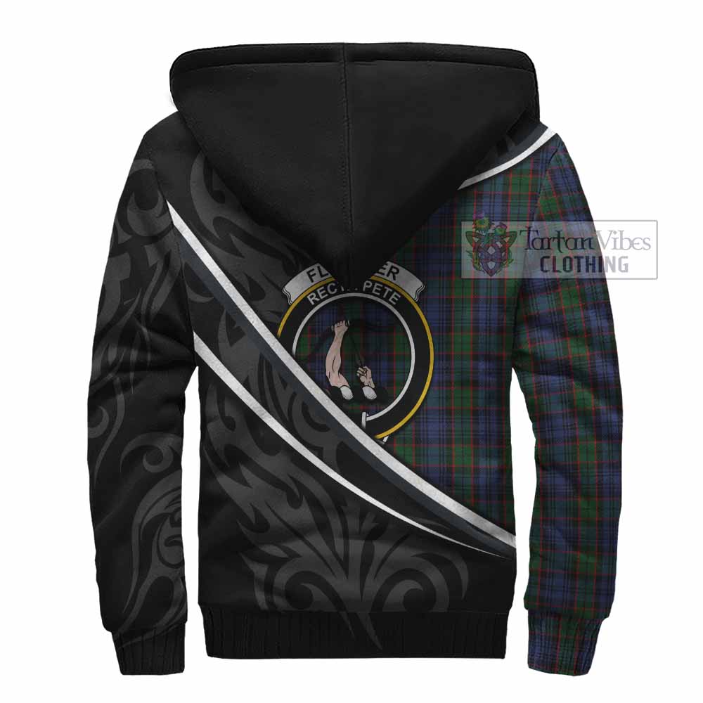 Fletcher Tartan Family Crest Sherpa Hoodie Celtic Scottish Thistle Floral - Tartan Vibes Clothing