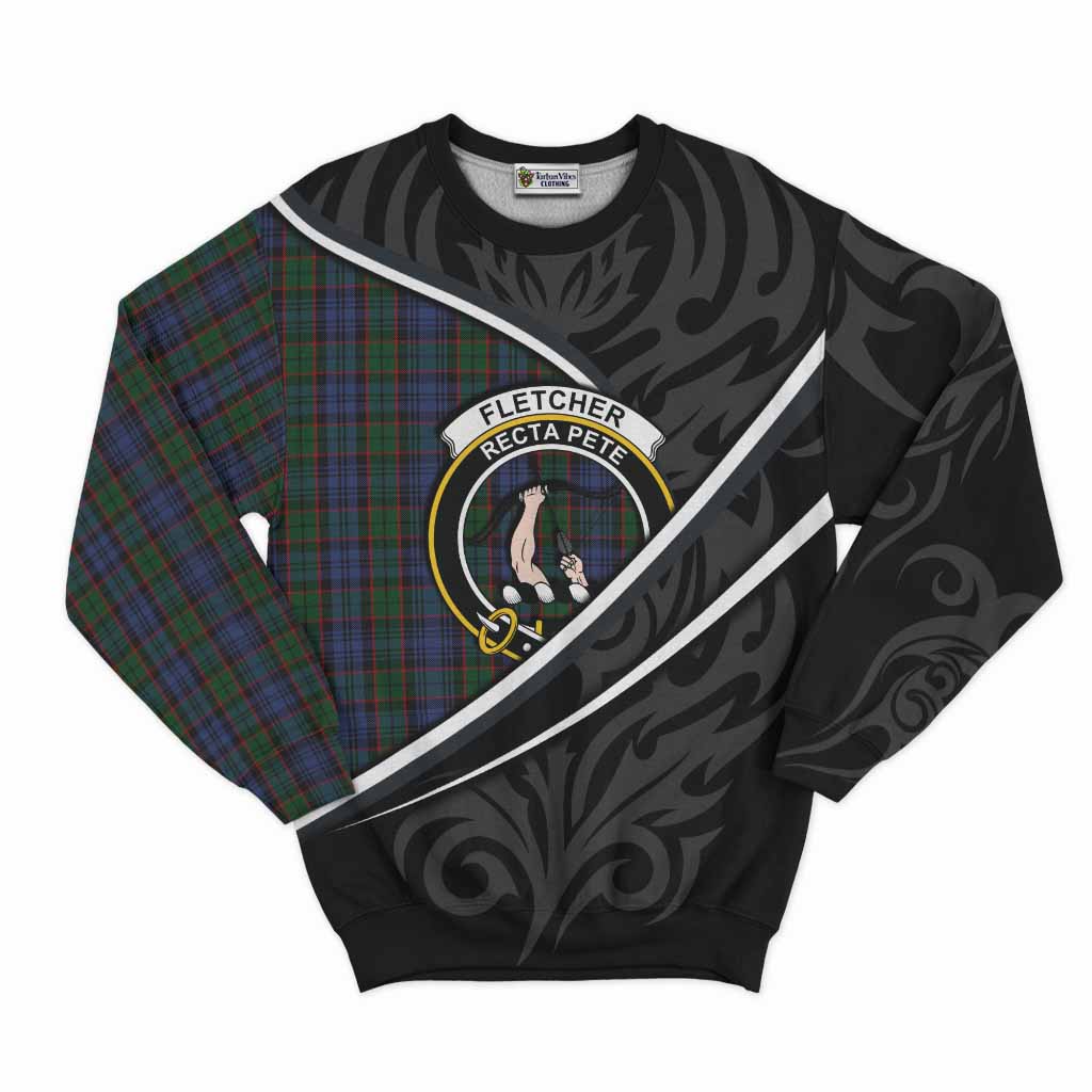 Fletcher Tartan Family Crest Sweatshirt Celtic Scottish Thistle Floral - Tartan Vibes Clothing