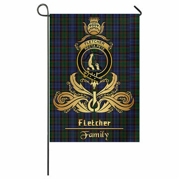 Fletcher Tartan Garden Flag with Highland Thistle Cherish Family Crest Style