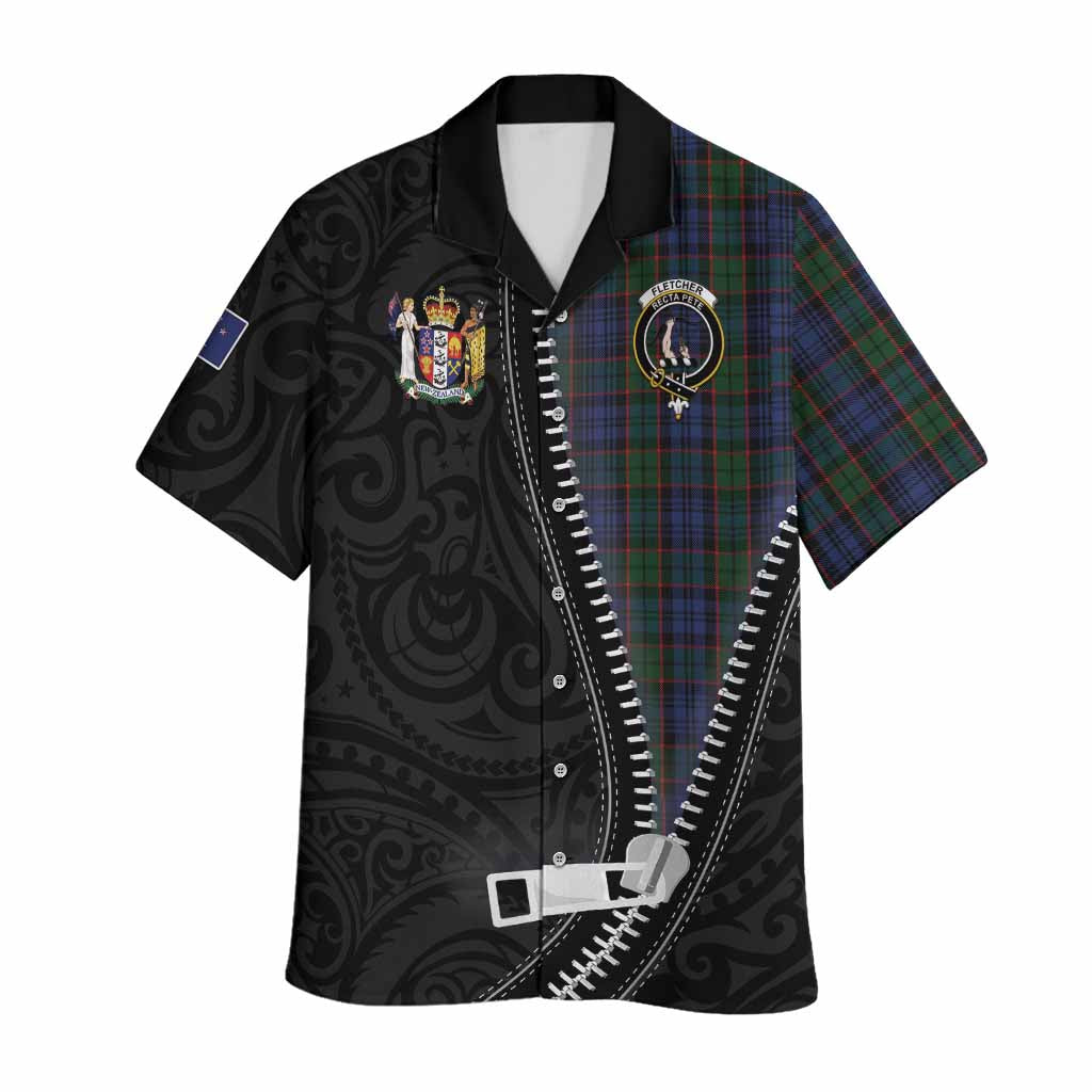 Fletcher Tartan Hawaiian Shirt New Zealand Pattern Unique Zipper Stylized
