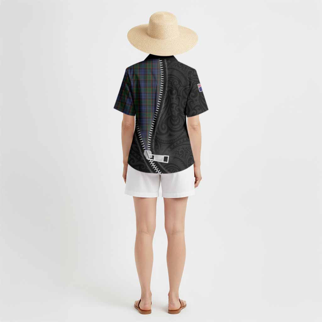 Fletcher Tartan Hawaiian Shirt New Zealand Pattern Unique Zipper Stylized