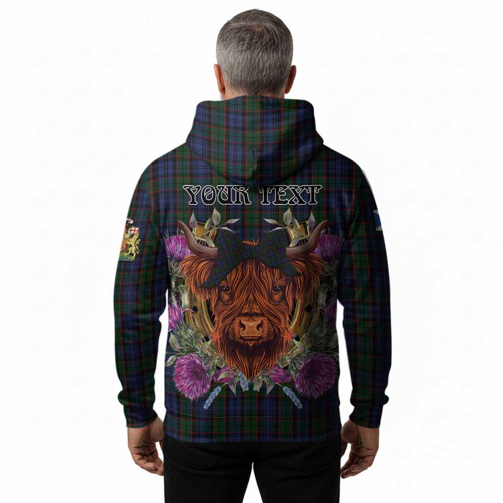 Fletcher Tartan Hoodie Scottish Thistle Heilan Coo