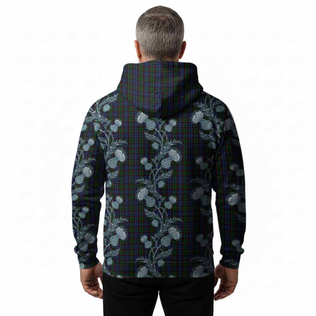 Fletcher Tartan Hoodie Seamless Scottish Thistle Flowers