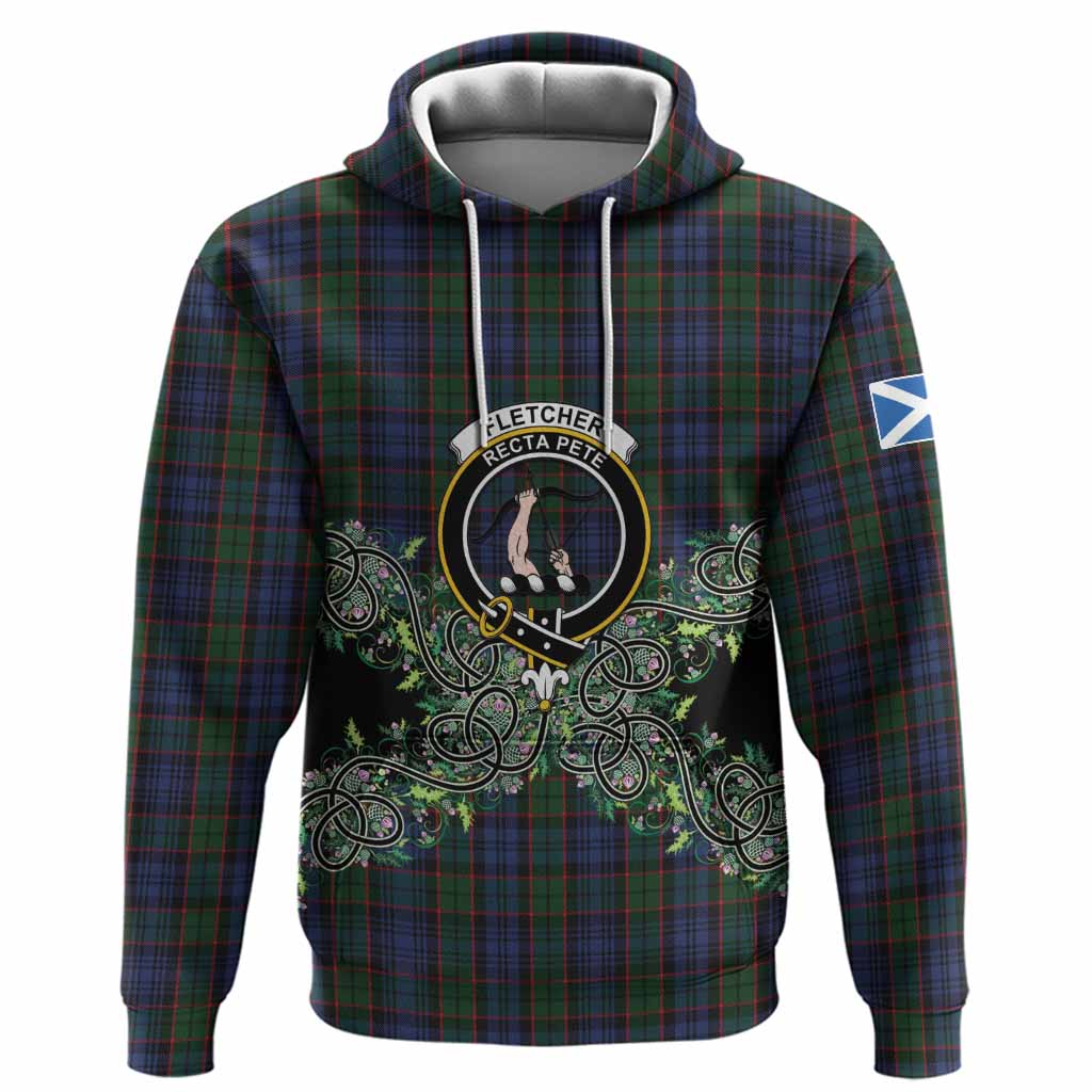 Fletcher Tartan Hoodie Thistle Scottish Spirit